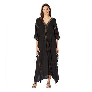 Michael Stars Free People NWT Farrah Black Kaftan Dress/ Cover Up $98